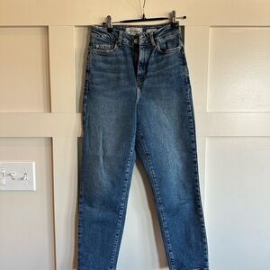 New Look ASOS Cropped Mom Blue Jeans